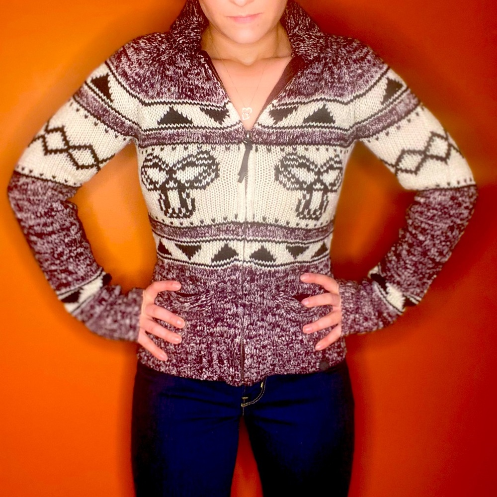 TNA Sea To Sky Wool Zip Up Sweater